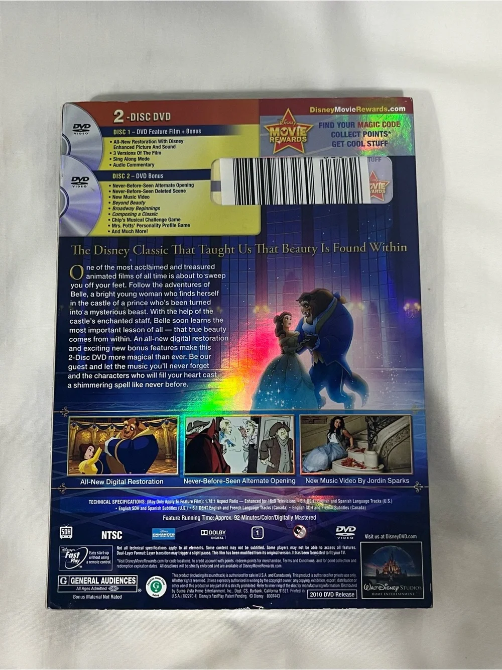 Disney Beauty and the Beast DVD - Blu-ray Combo pack NWT
